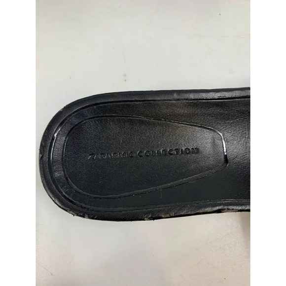 Zara Women's Furry Adjustable Strap Small Platform Slides Size 6.5 - Picture 12 of 16